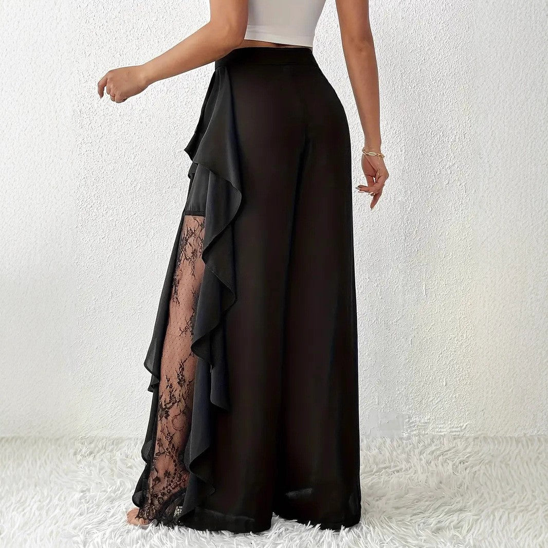 Pantalon Femme Taille Haute à Jambe Large – Élégance Moderne et Confort