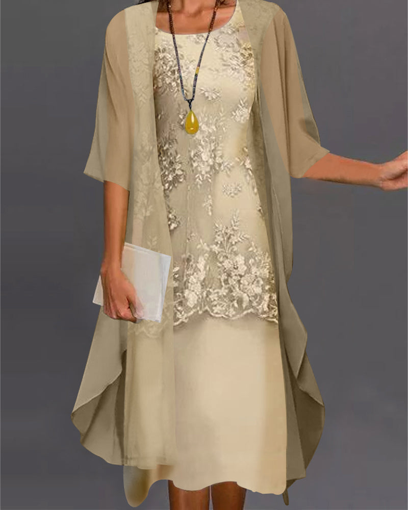 Ensemble Élégant en Chiffon – Style Raffiné pour les Soirées d’Été