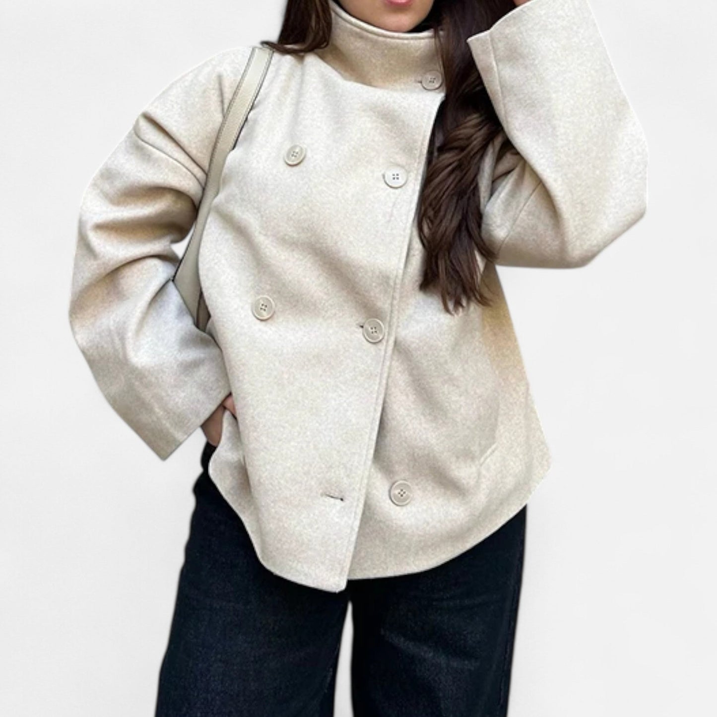 Veste Courte Femme Élégante avec Col Montant – Chic, Moderne & Polyvalente