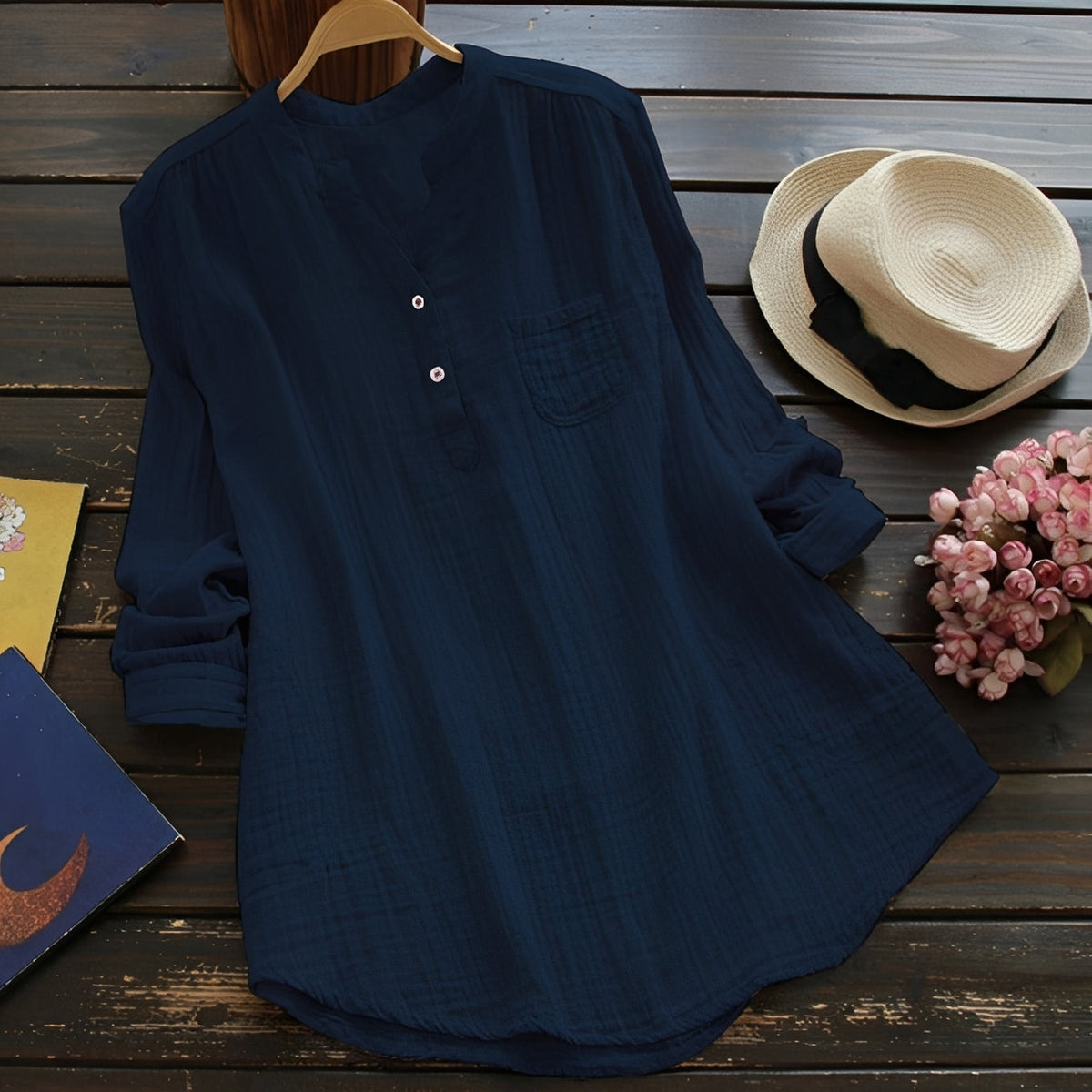 Blouse Femme Décontractée et Confortable au Style Simple et Intemporel