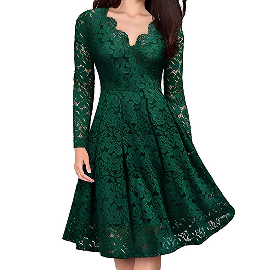 Robe Femme Élégante à Col V – Style Féminin pour Occasions Spéciales