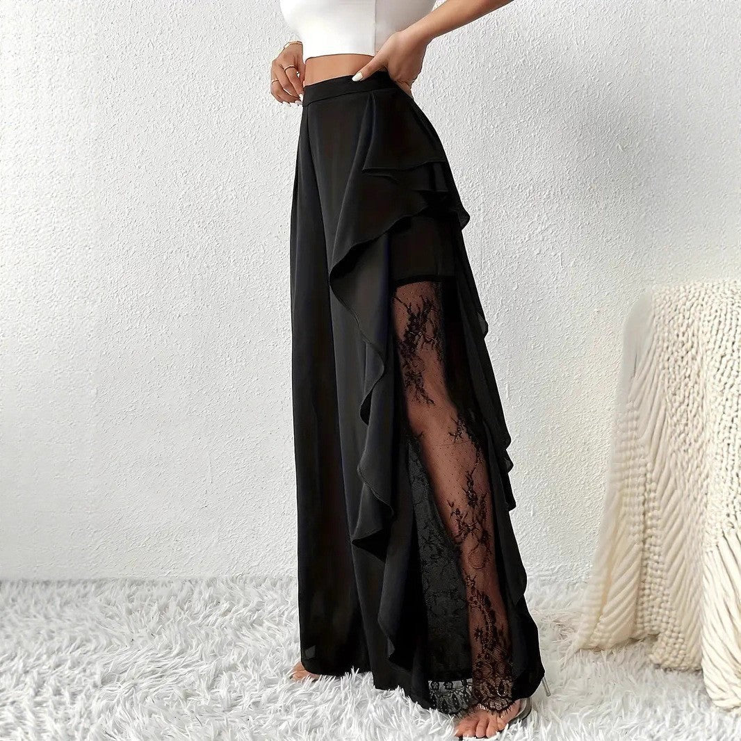 Pantalon Femme Taille Haute à Jambe Large – Élégance Moderne et Confort