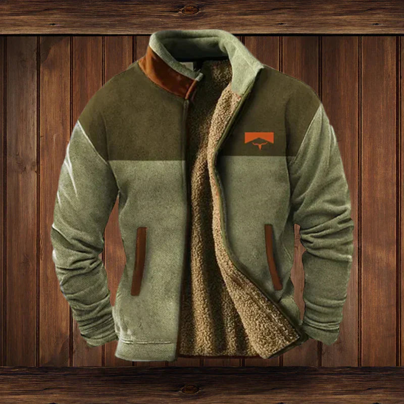 Veste Fleece Homme Doublée Sherpa | Style Outdoor et Confort Chaud