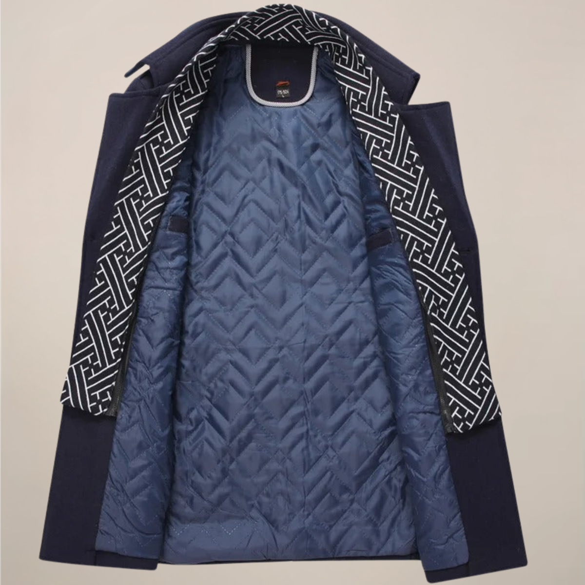 Adrian | Manteau Homme Long Boutonné | Pardessus Style Laine Élégant Hiver