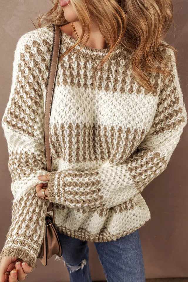 Pull Tricoté Structuré pour Femme | Chaleur et Style Hivernal