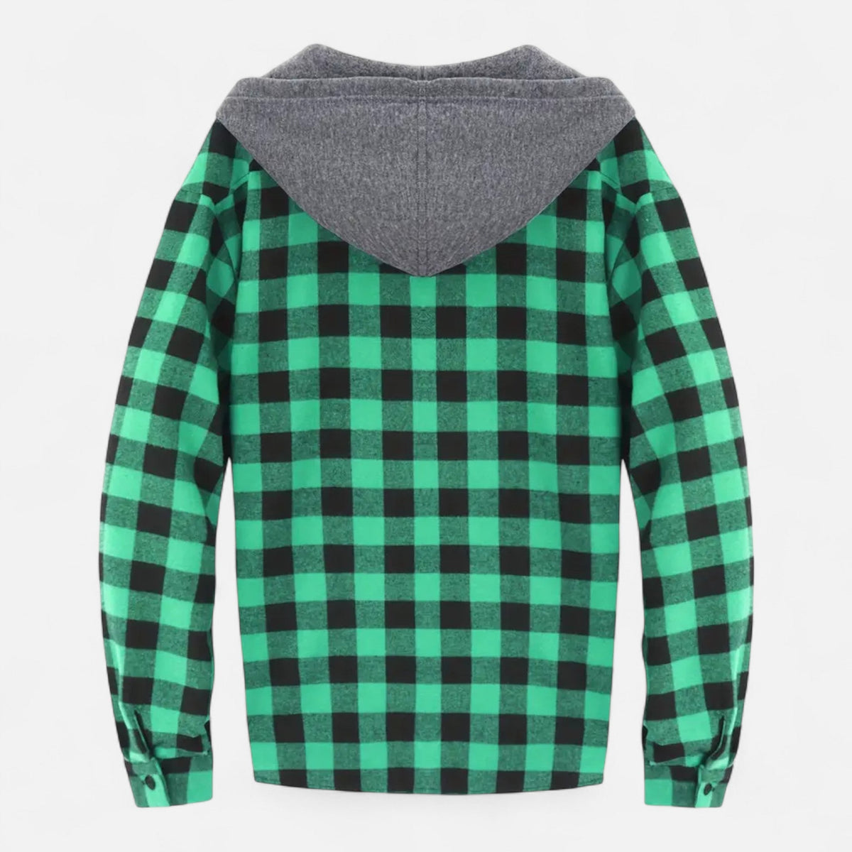 Ashton | Veste Chemise Homme à Capuche à Carreaux et Boutons