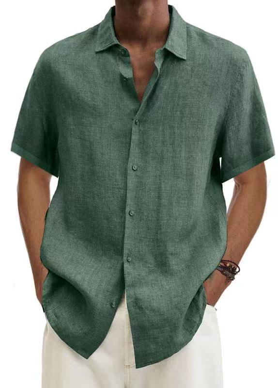Chemise d’Été en Coton et Lin pour Homme – Fraîcheur & Style Décontracté