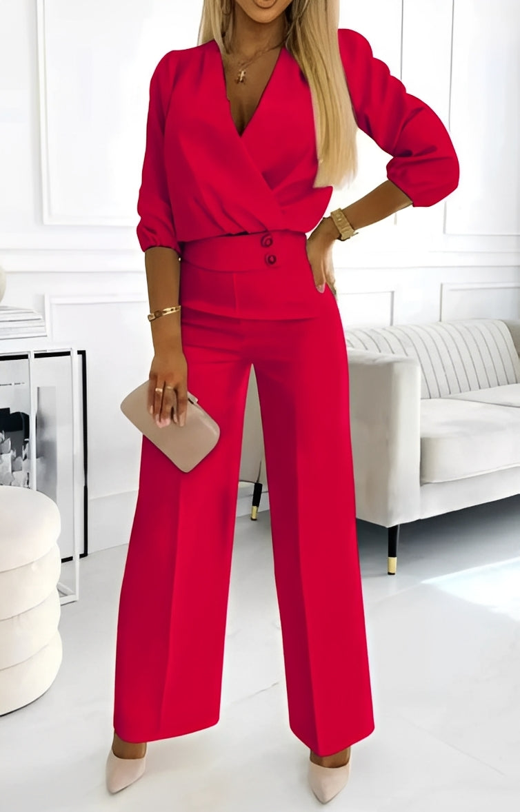 Ensemble Femme Deux Pièces Élégant – Style Classique pour Occasions et Bureau
