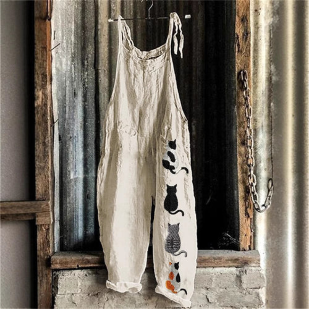Combinaison Femme Vintage Élégante – Style Fluide pour Occasions et Quotidien
