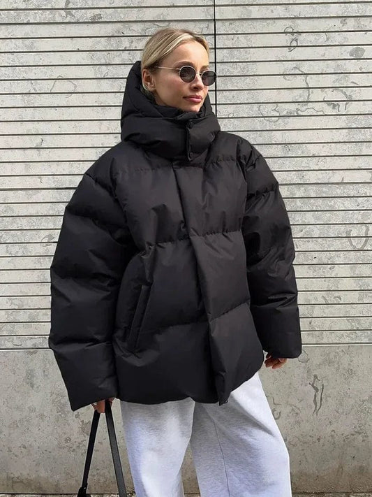 Odette | Doudoune Oversize Femme à Col Haut, Design Matelassé et Style Moderne