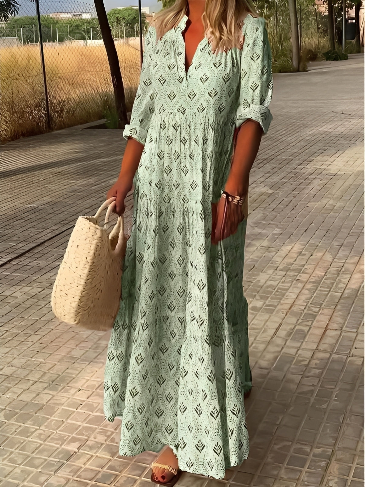 Robe Maxi Femme Décontractée et Légère au Style Estival Élégant