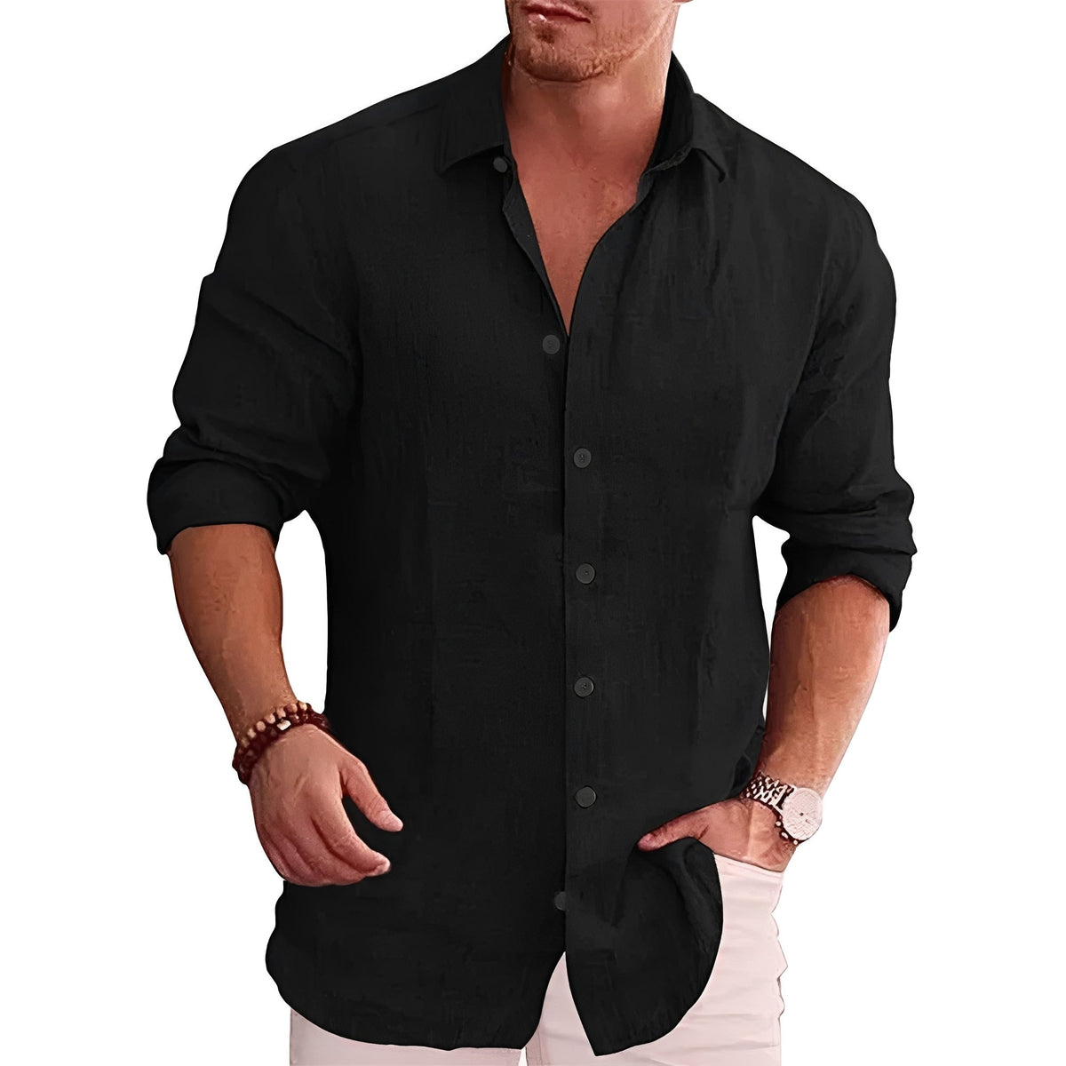 Chemise Homme Slim Fit – Élégance Classique et Coupe Moderne