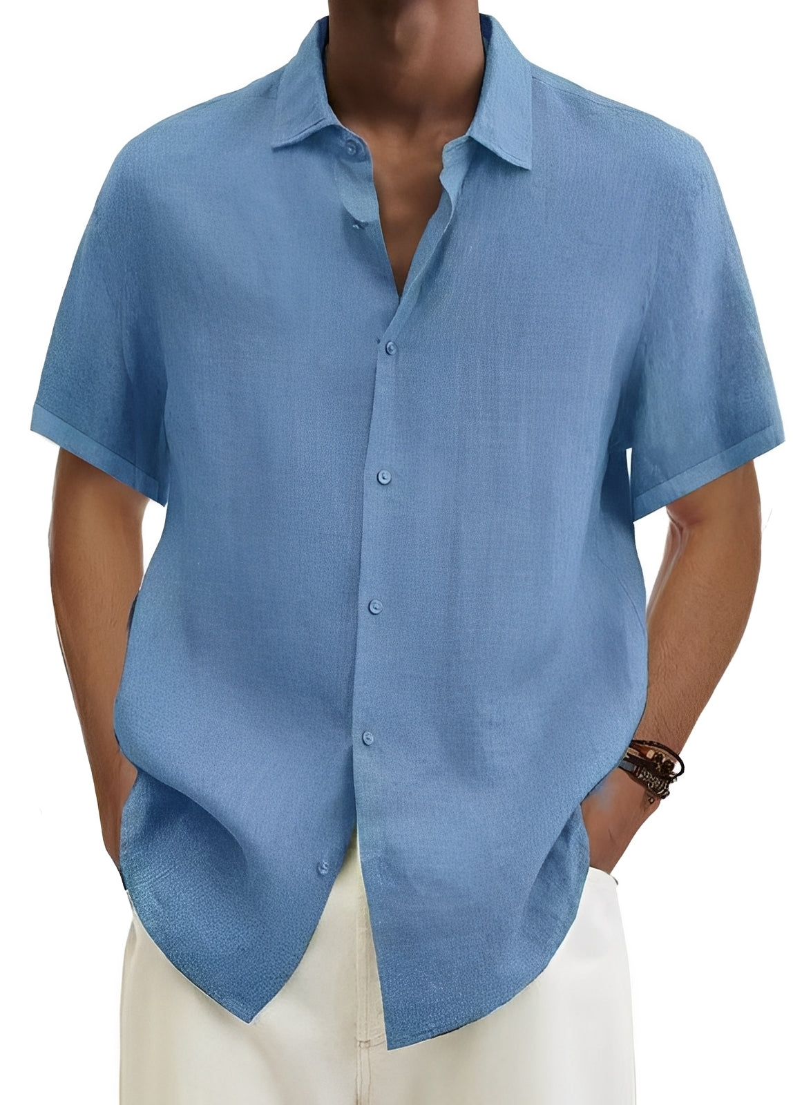Chemise Homme Légère et Décontractée à Coupe Ample et Style Intemporel