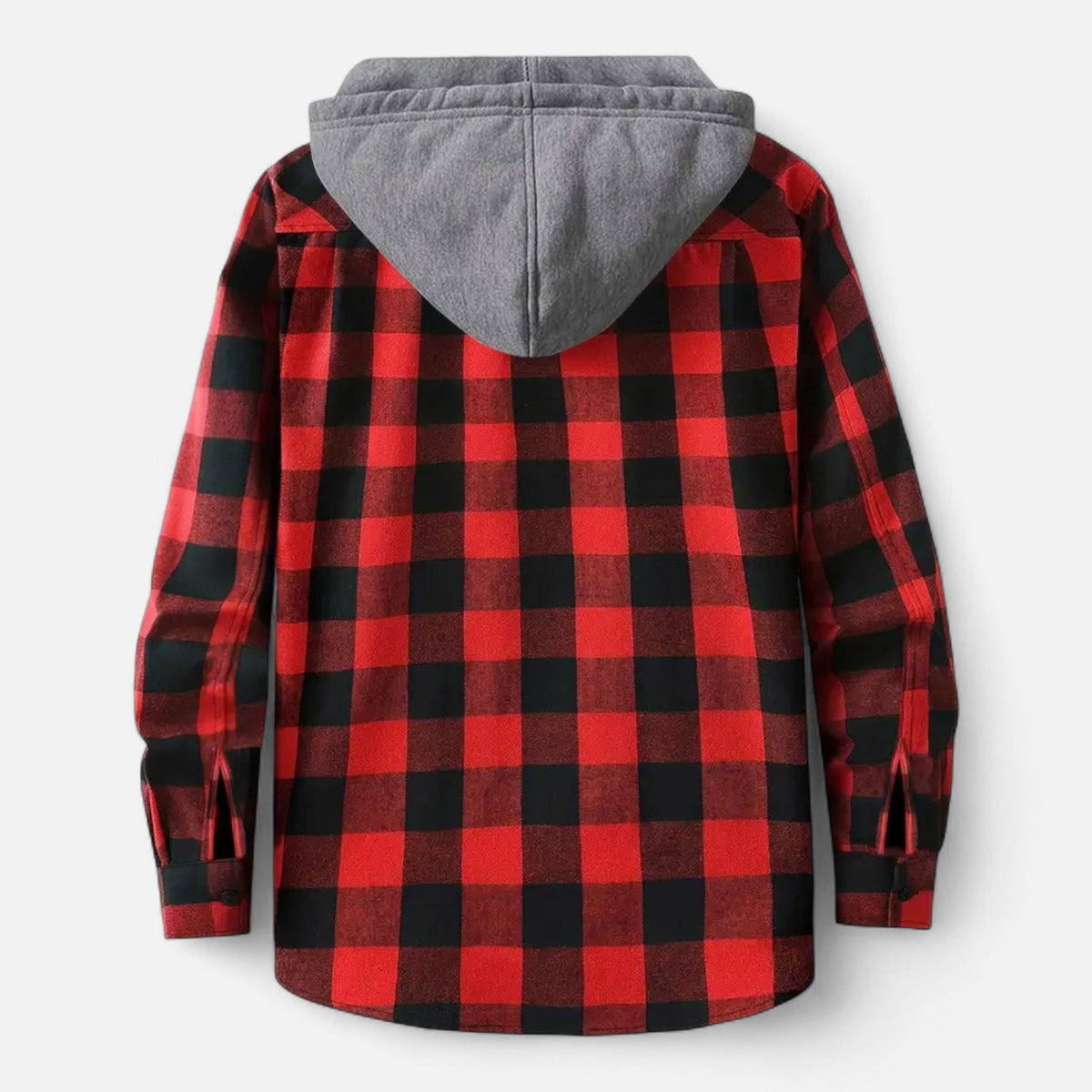 Ashton | Veste Chemise Homme à Capuche à Carreaux et Boutons