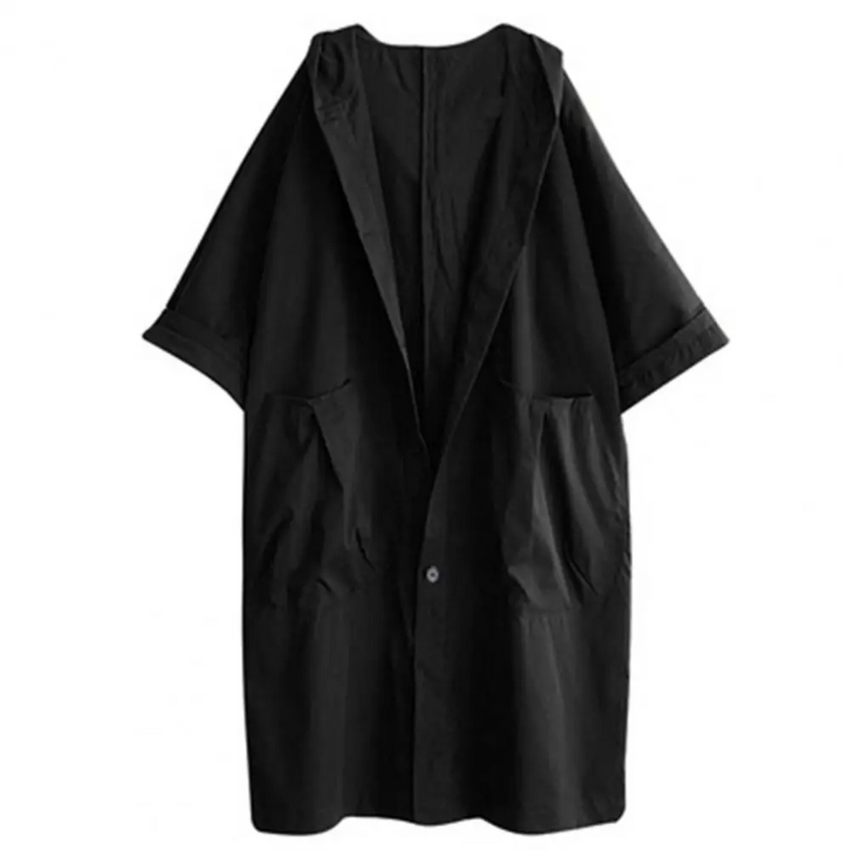 Lancelia | Trench-coat Long Femme à Capuche et Boutonnage avec Grandes Poches - Coupe Ample