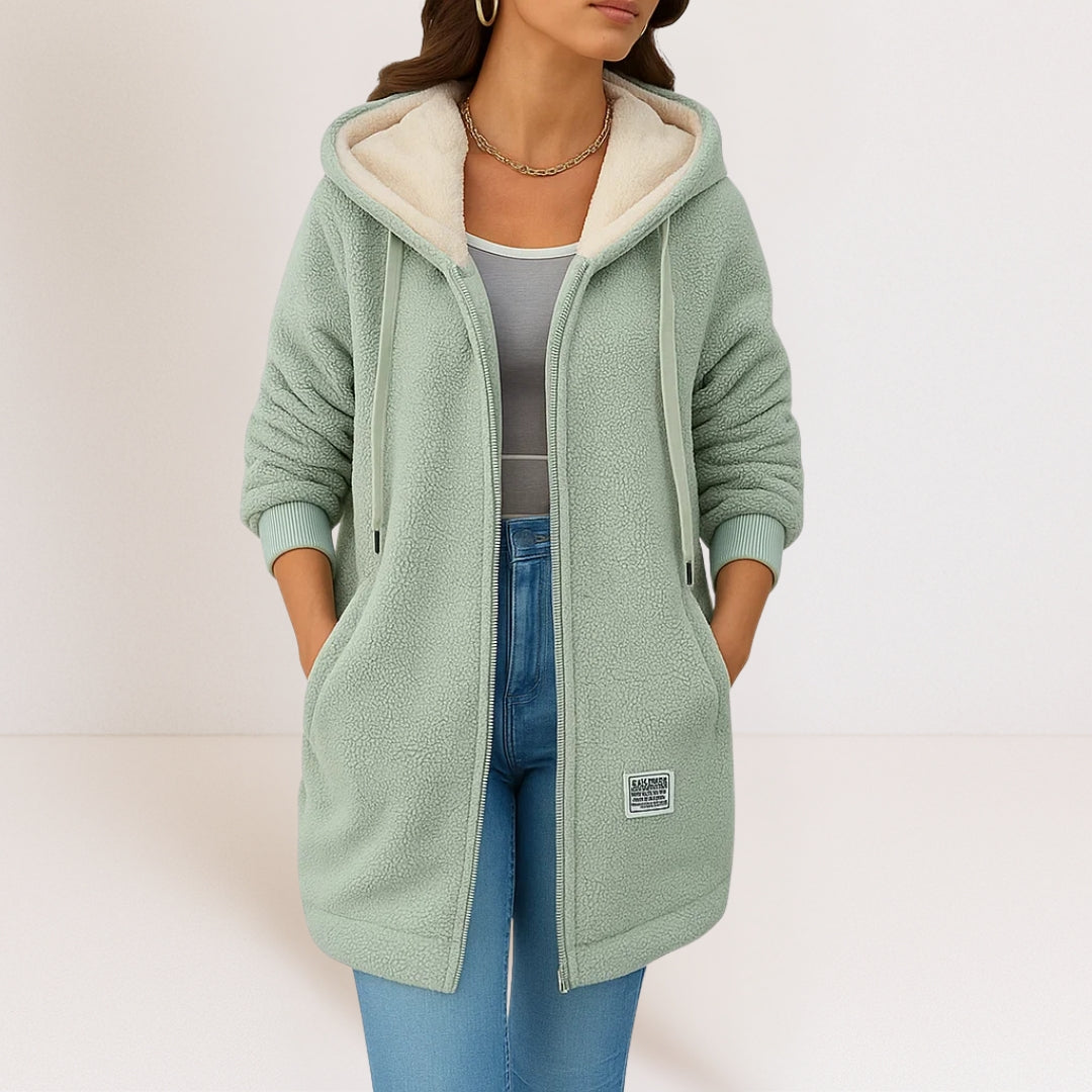 Veste Femme Polaire Chaude à Capuche | Confort Douillet & Style Décontracté
