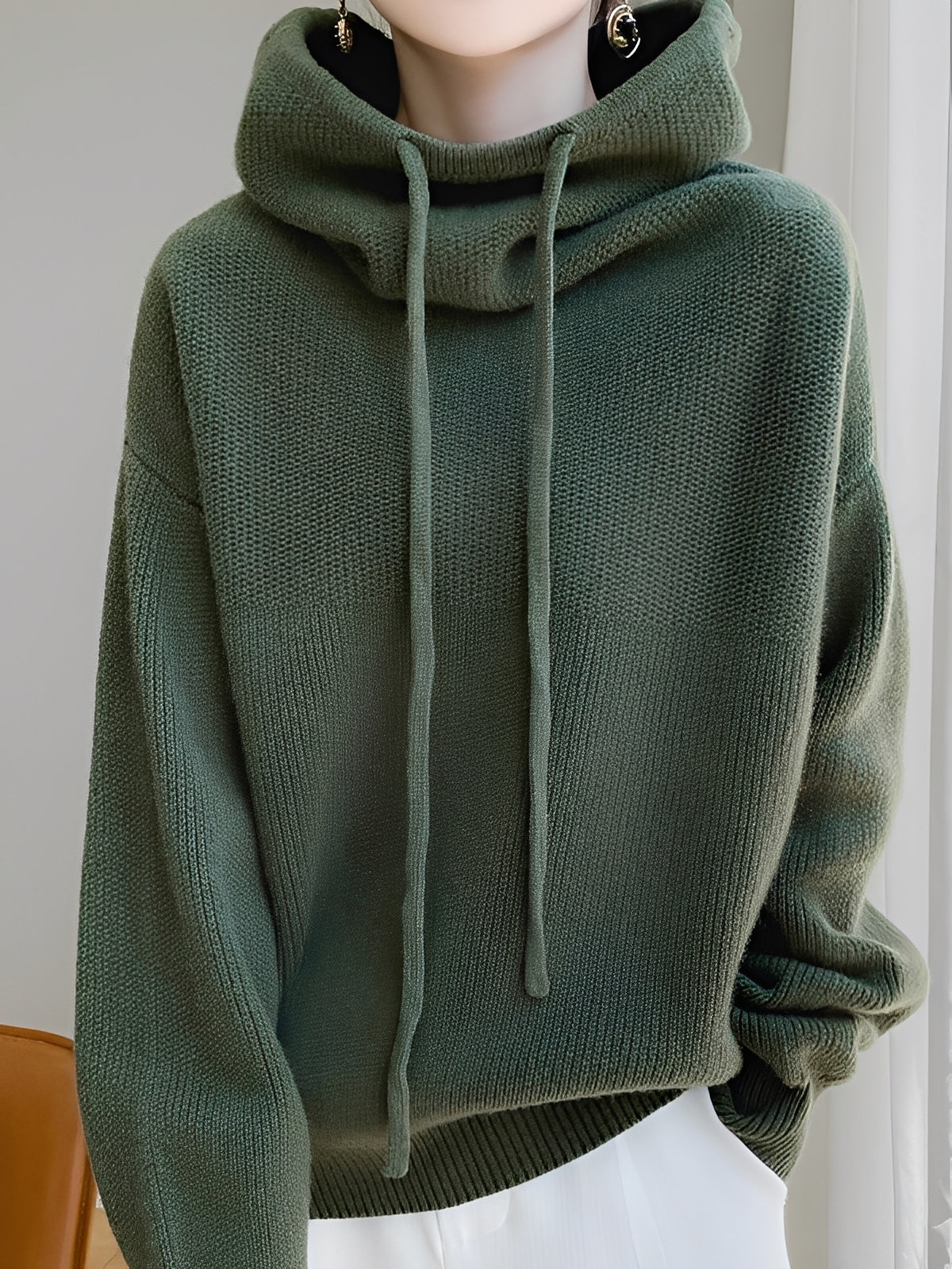 Pull Col Roulé Femme en Tricot Doux