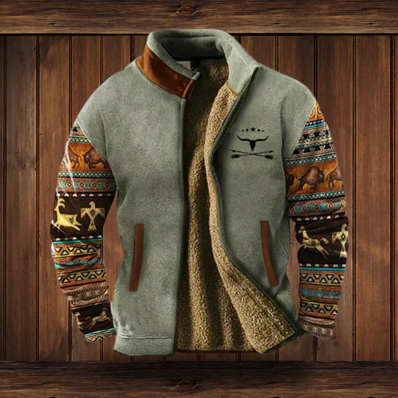 Veste Fleece Homme Doublée Sherpa | Style Outdoor et Confort Chaud
