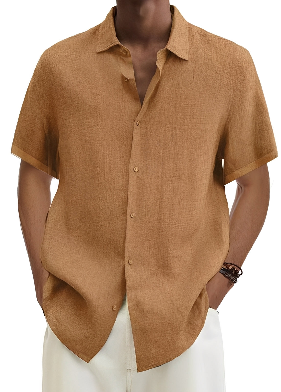 Chemise Homme Légère et Décontractée à Coupe Ample et Style Intemporel