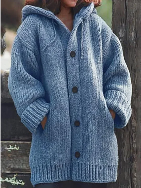 Cardigan Femme Long à Capuche Oversize | Style Moderne et Confort Quotidien