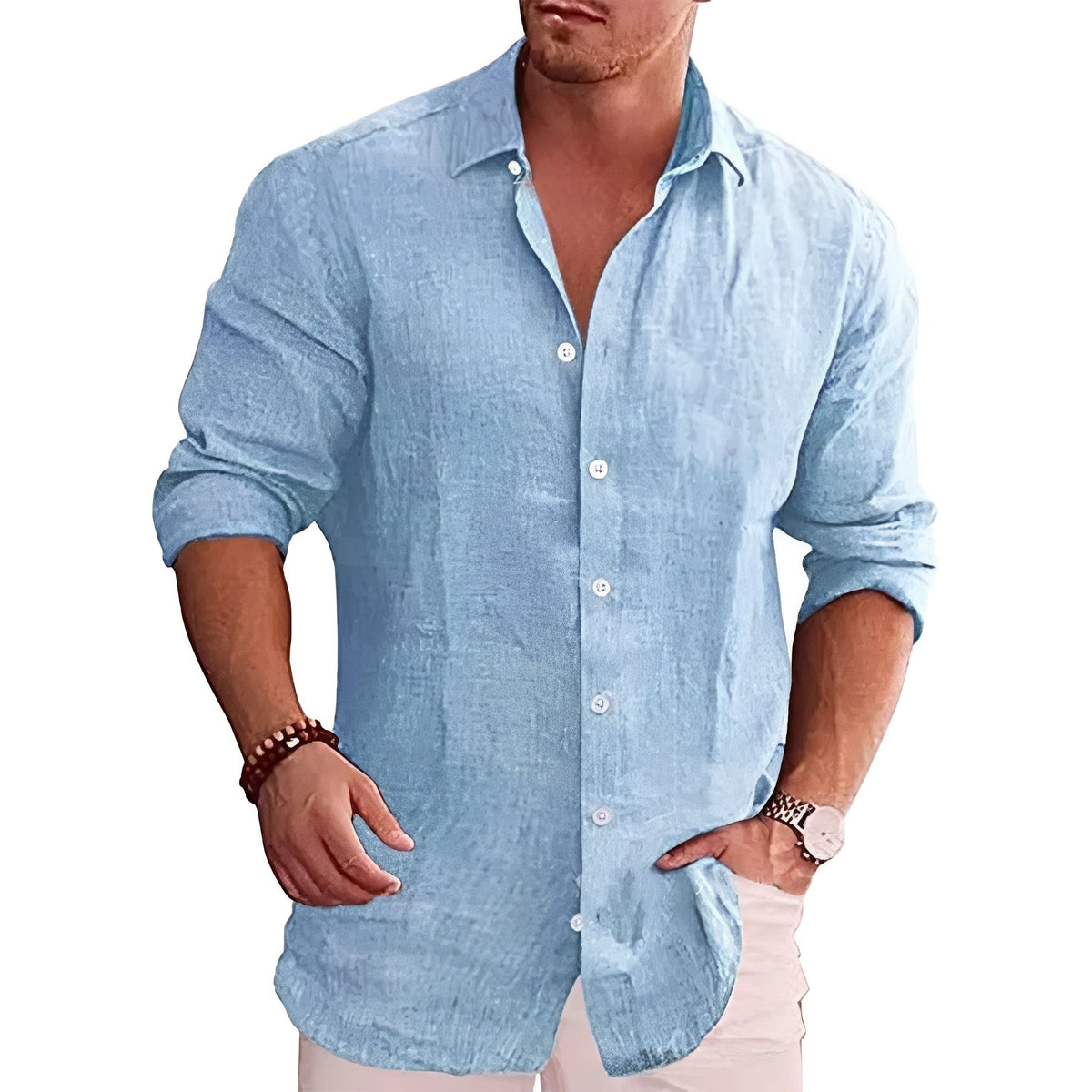 Chemise Homme Slim Fit – Élégance Classique et Coupe Moderne