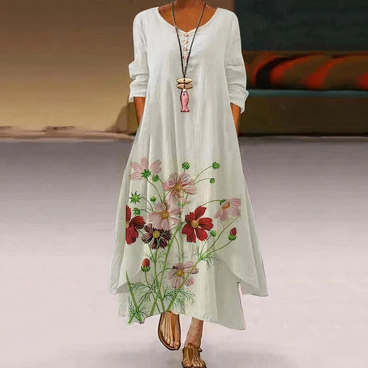 Robe Élégante en Coton – Style Intemporel & Confort Naturel