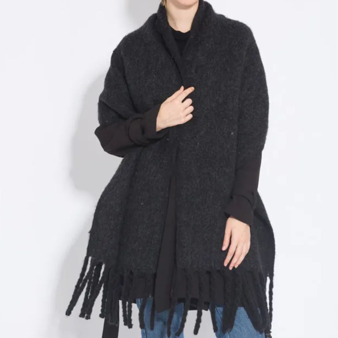 Écharpe Oversized Femme à Franges | Douceur Luxueuse et Style Élégant