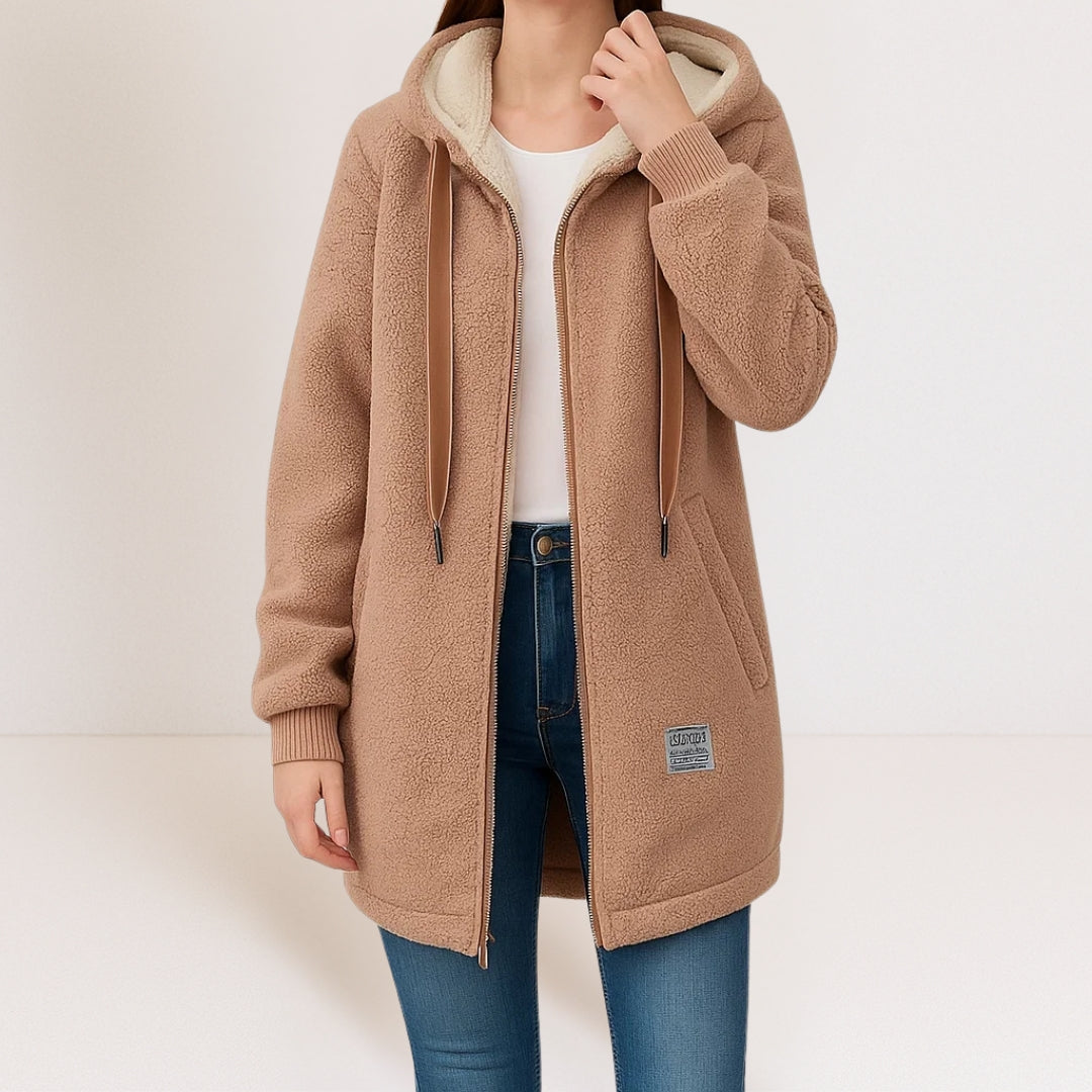 Veste Femme Polaire Chaude à Capuche | Confort Douillet & Style Décontracté