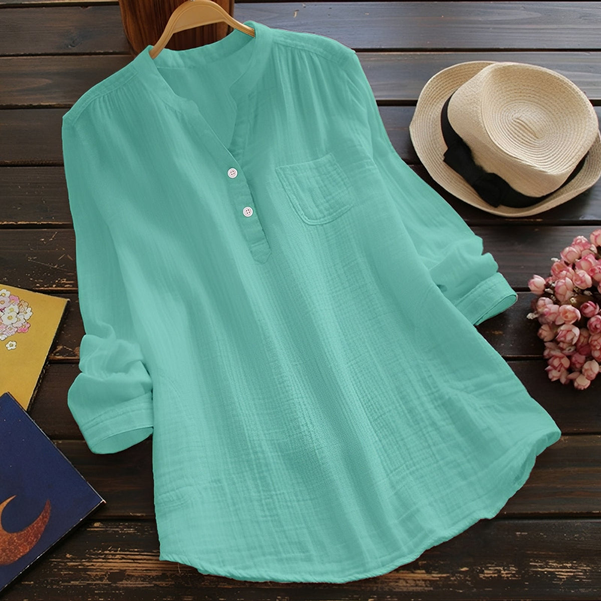 Blouse Femme Décontractée et Confortable au Style Simple et Intemporel