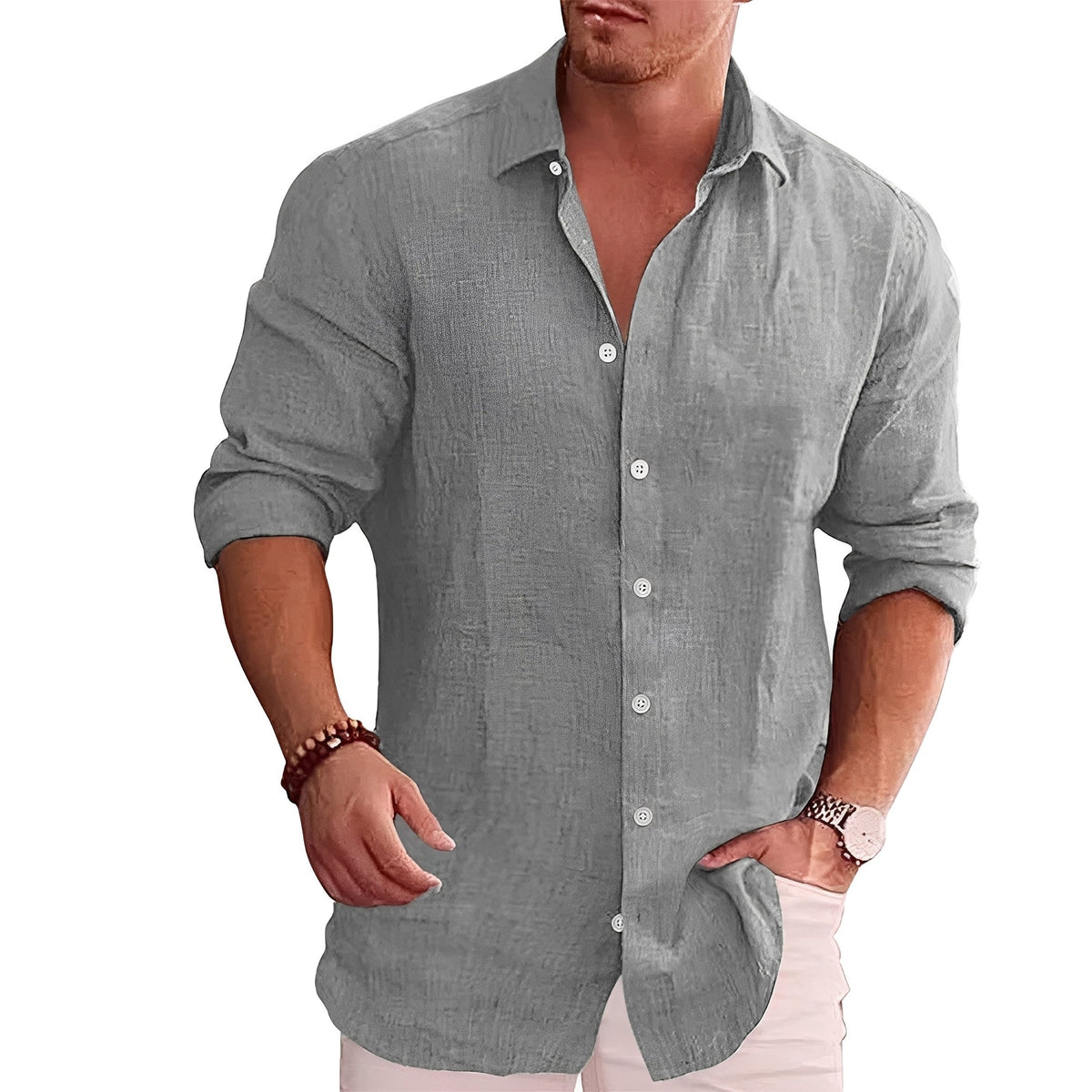 Chemise Homme Slim Fit – Élégance Classique et Coupe Moderne