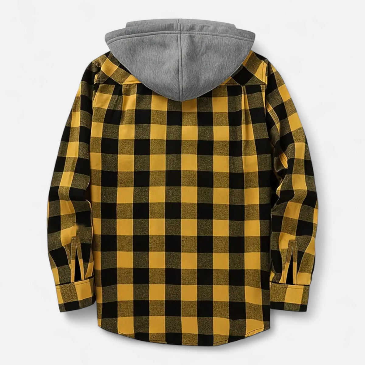 Ashton | Veste Chemise Homme à Capuche à Carreaux et Boutons