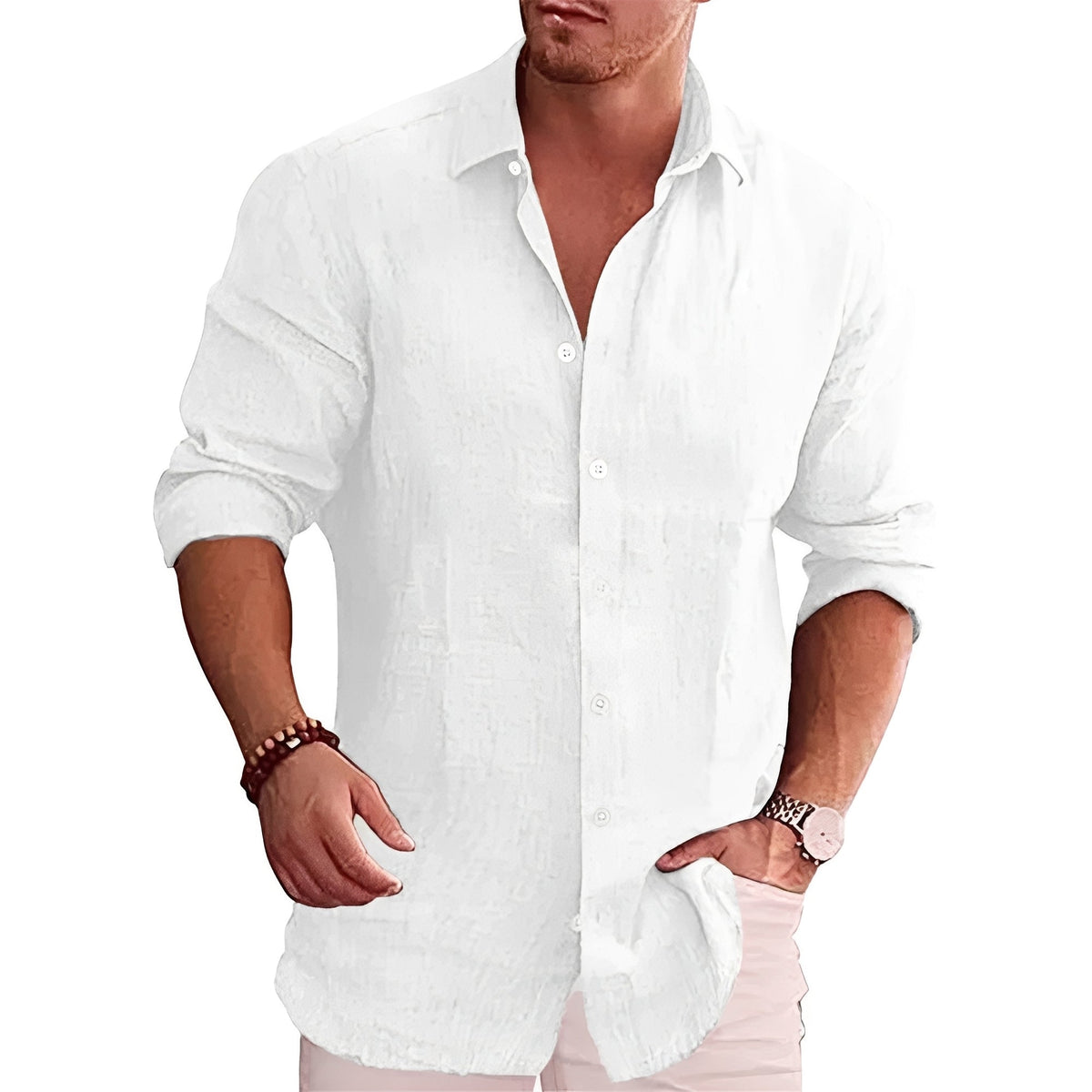 Chemise Homme Slim Fit – Élégance Classique et Coupe Moderne