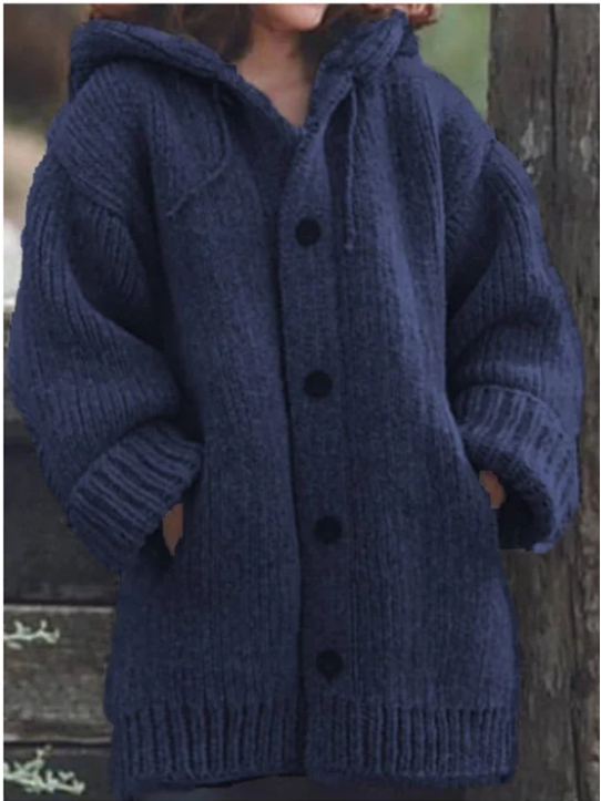 Cardigan Femme Long à Capuche Oversize | Style Moderne et Confort Quotidien