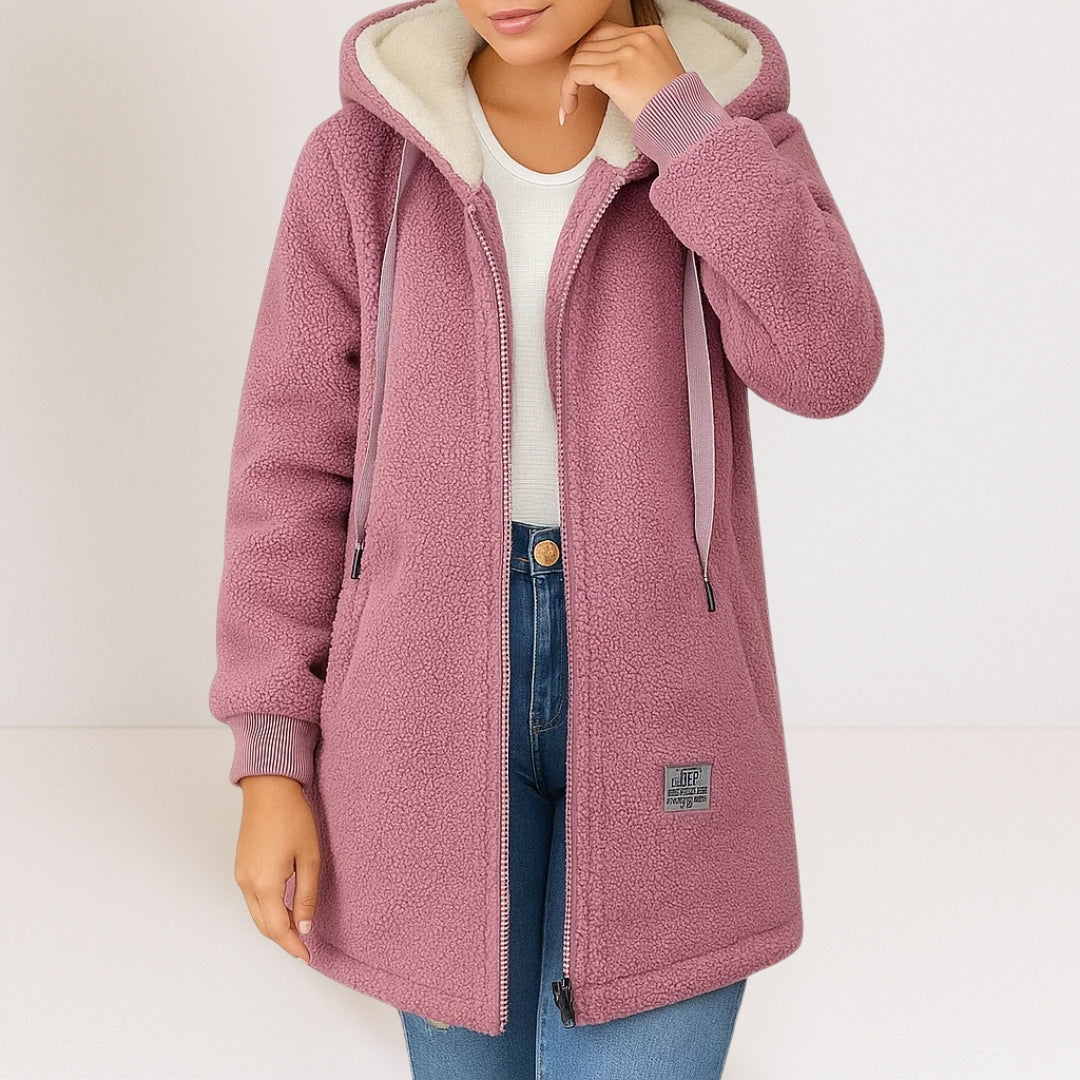 Veste Femme Polaire Chaude à Capuche | Confort Douillet & Style Décontracté