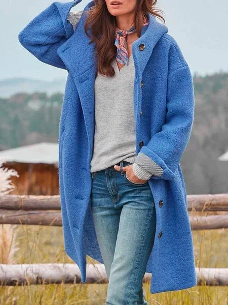 Manteau Long Femme à Capuche | Élégance Douce et Confort Quotidien