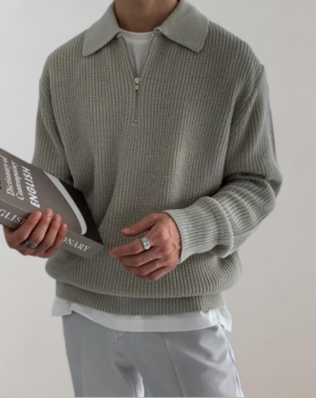 Pull Tricot Homme à Demi-Zip | Style Moderne & Confort Quotidien