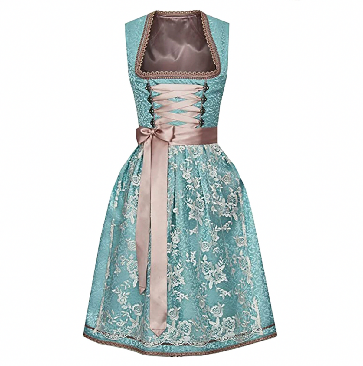 Dirndl Femme | Costume Traditionnel avec Tablier pour Oktoberfest