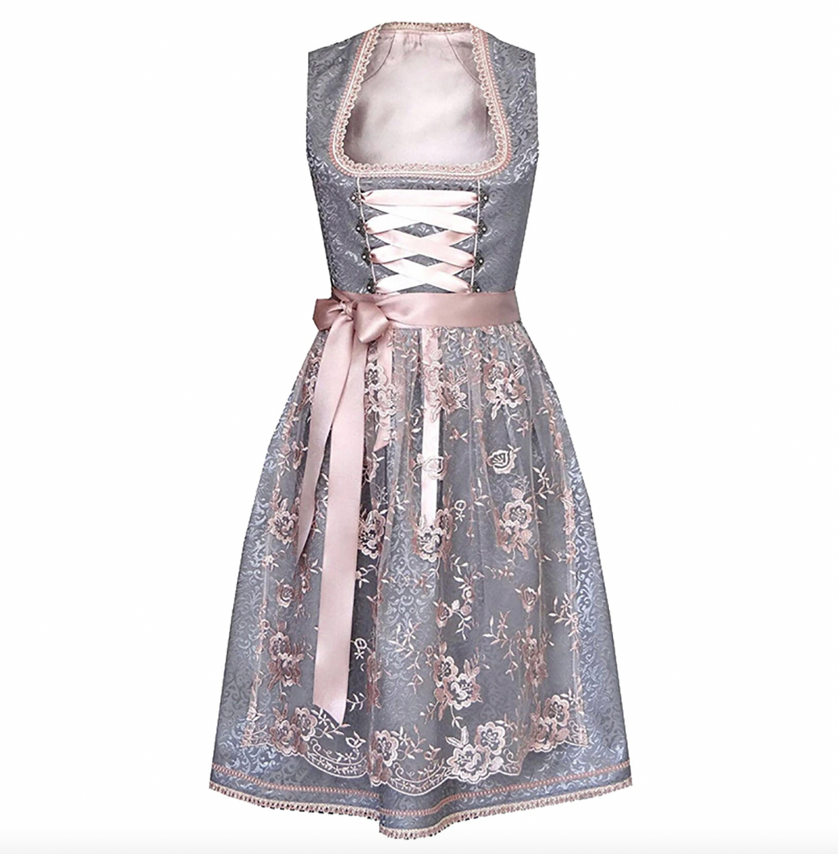 Dirndl Femme | Costume Traditionnel avec Tablier pour Oktoberfest