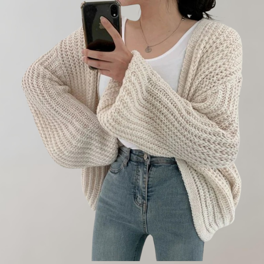 Oversize Cardigan Femme à Manches Longues | Confort et Style Décontracté