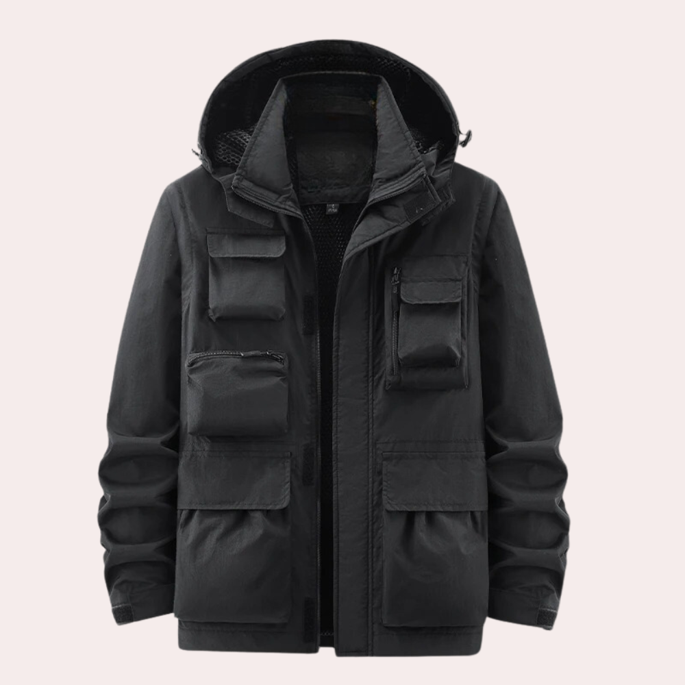 Outdoor Utility | Veste Homme Fonctionnelle avec Poches Multiples et Capuche