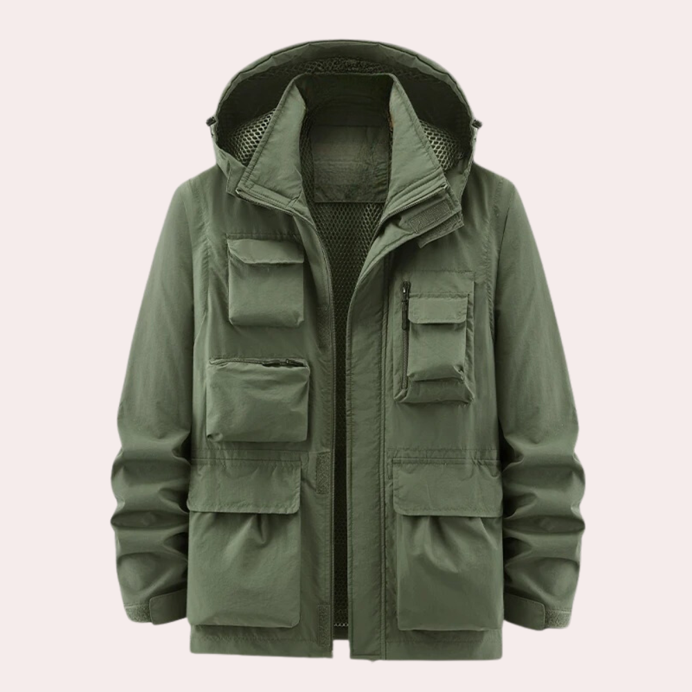 Outdoor Utility | Veste Homme Fonctionnelle avec Poches Multiples et Capuche