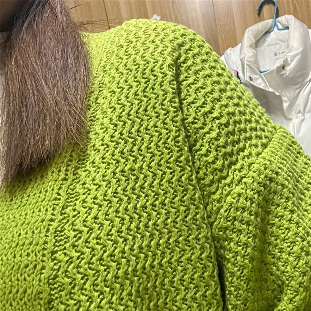 Anneliese | Cardigan long en maille texturée, manches larges, style oversize