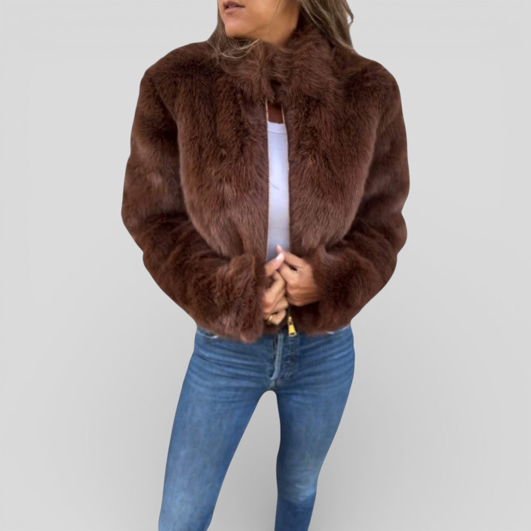 Veste pour femme à col montant avec fermeture à glissière – Élégante, Confortable & Polyvalente