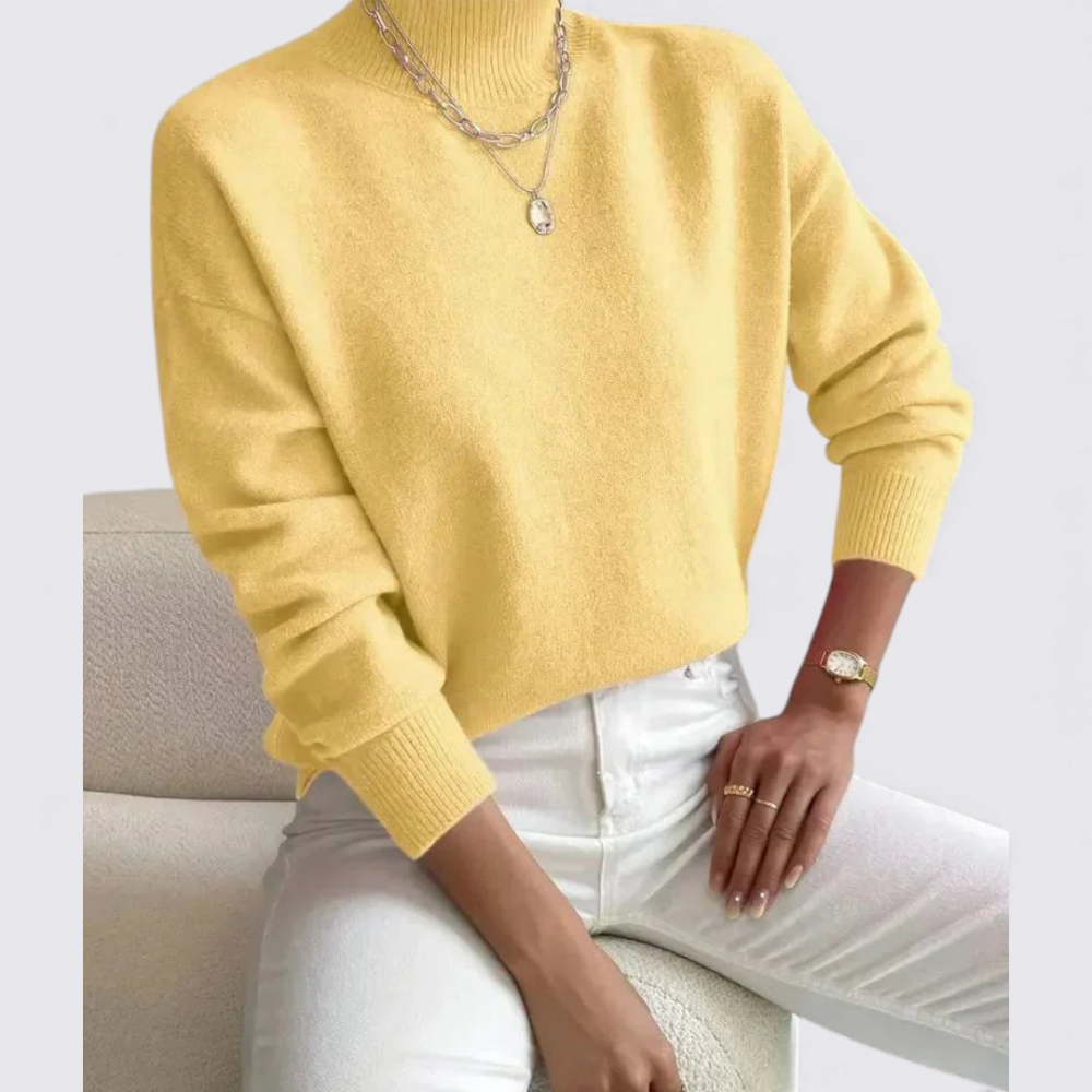 Pull pour femme à col montant – Chic, Confortable & Polyvalent