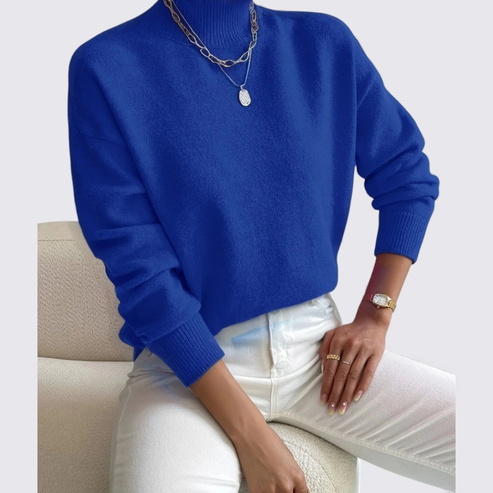 Pull pour femme à col montant – Chic, Confortable & Polyvalent