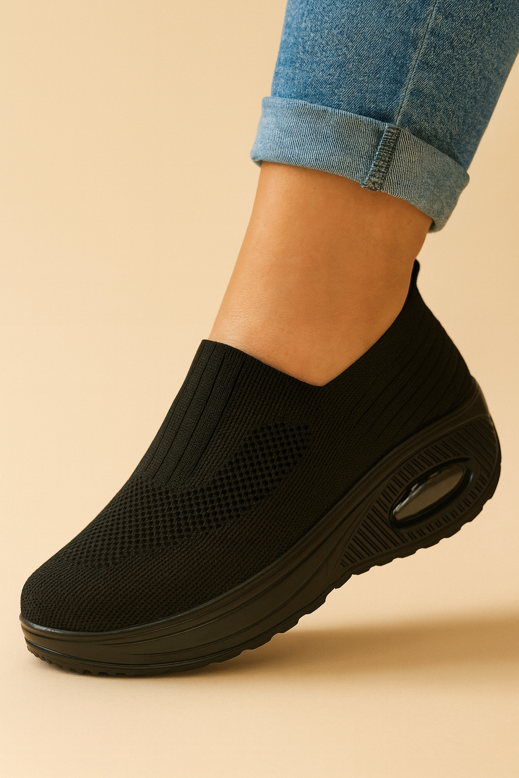 Sneakers Femme Slip-On Orthopédiques Respirantes et Confortables