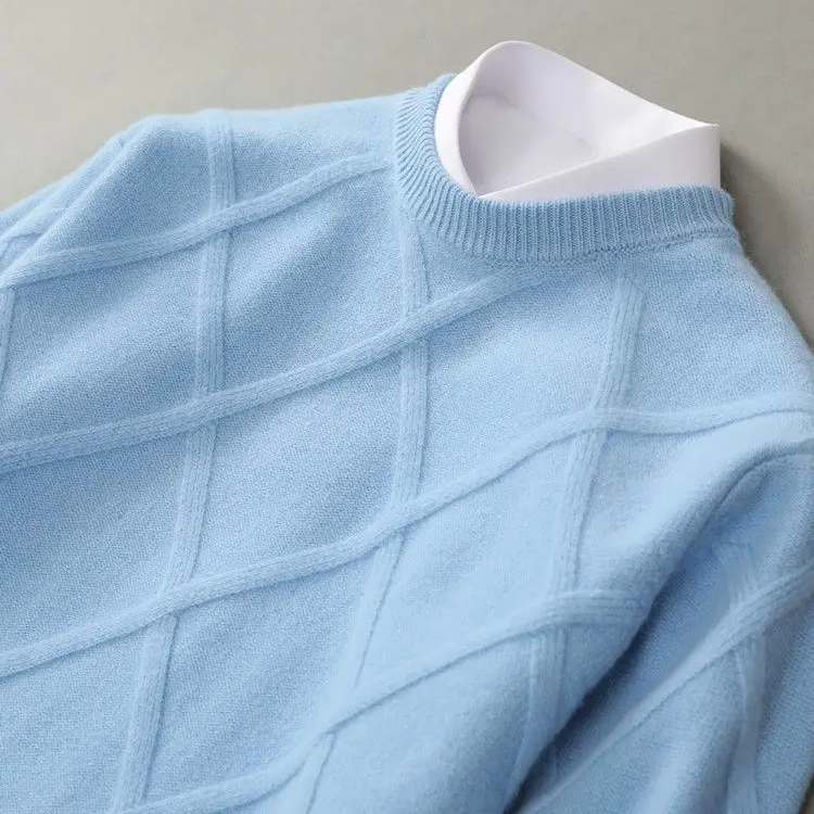 Pull Homme en Cachemire Structuré – Élégant, Confortable & Raffiné