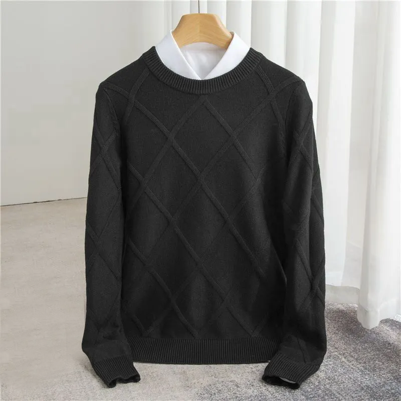 Pull Homme en Cachemire Structuré – Élégant, Confortable & Raffiné