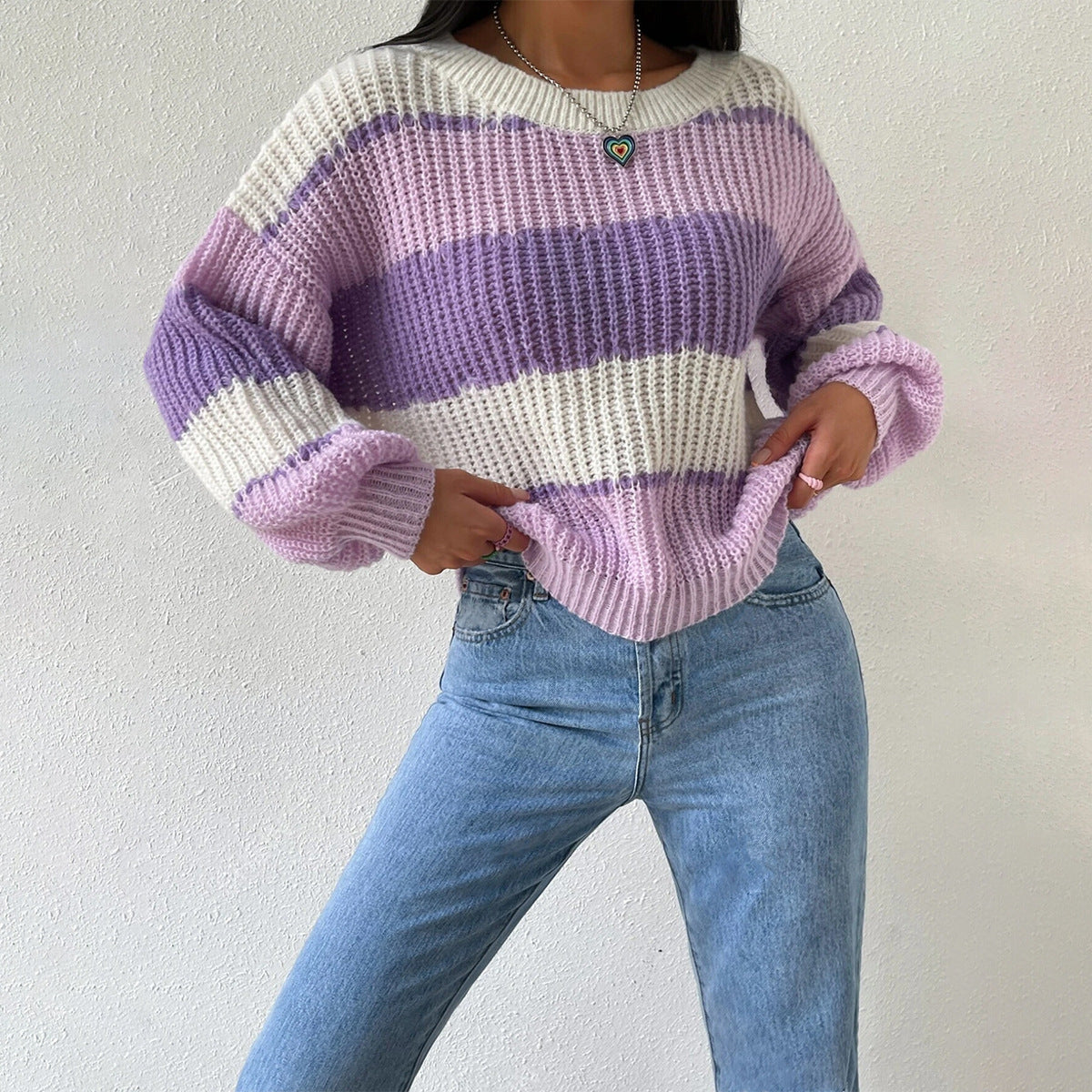 Pull Femme Rayé Douillet | Confort et Élégance au Quotidien