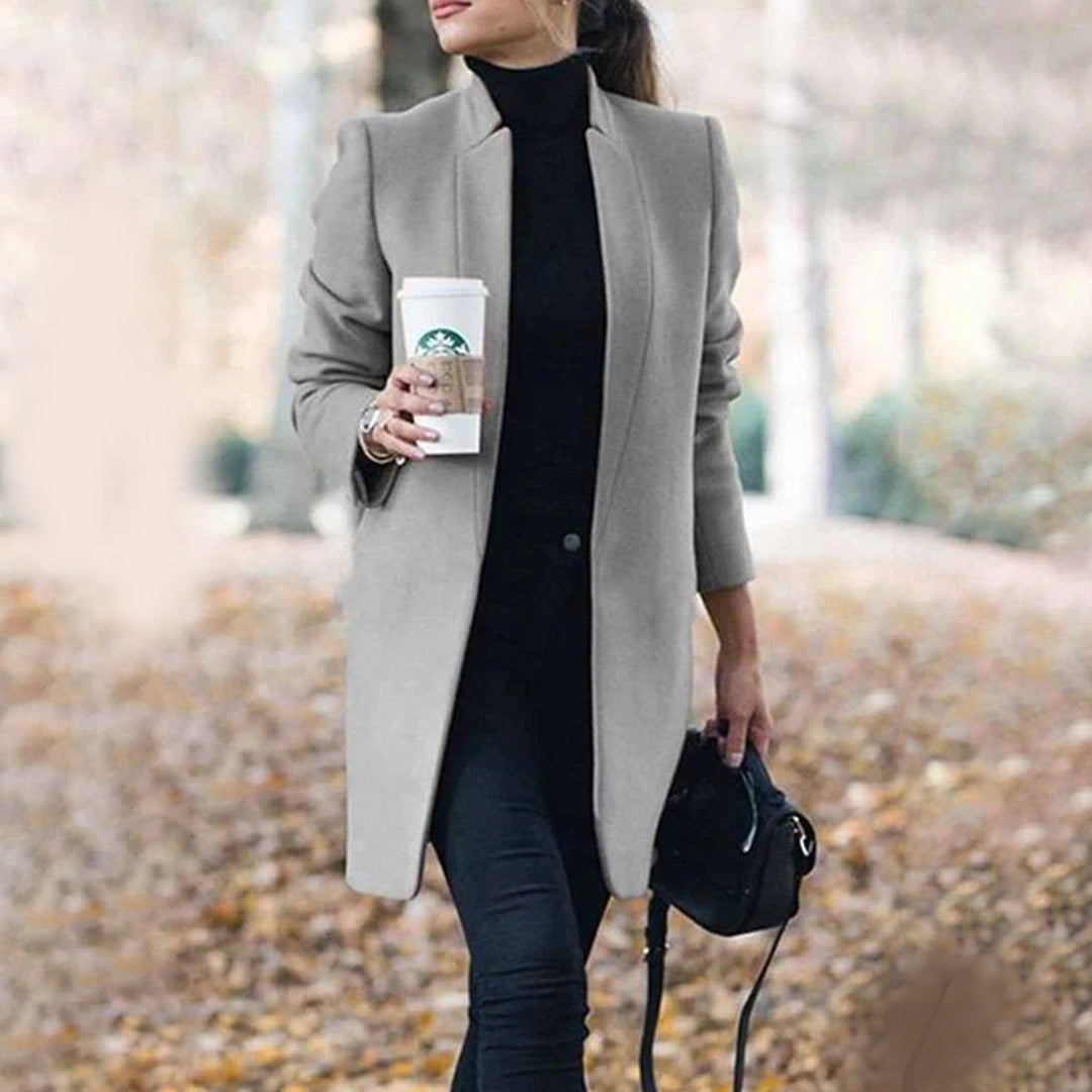Sylvaine | Blazer Femme Élégant Uni Coupe Tendance pour Bureau et Sorties